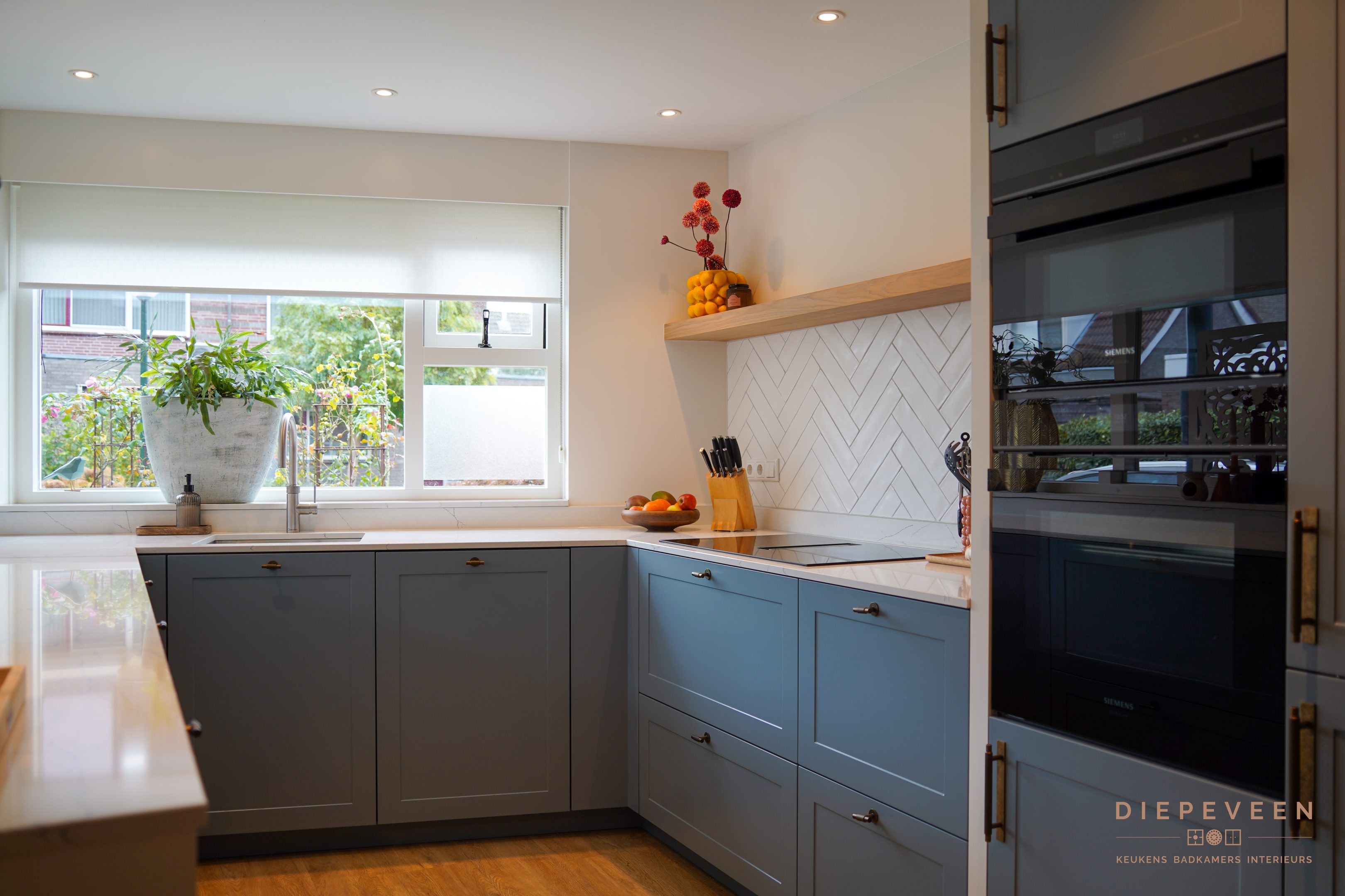 || Blauwe landelijke keuken, Hardinxveld-Giessendam ||