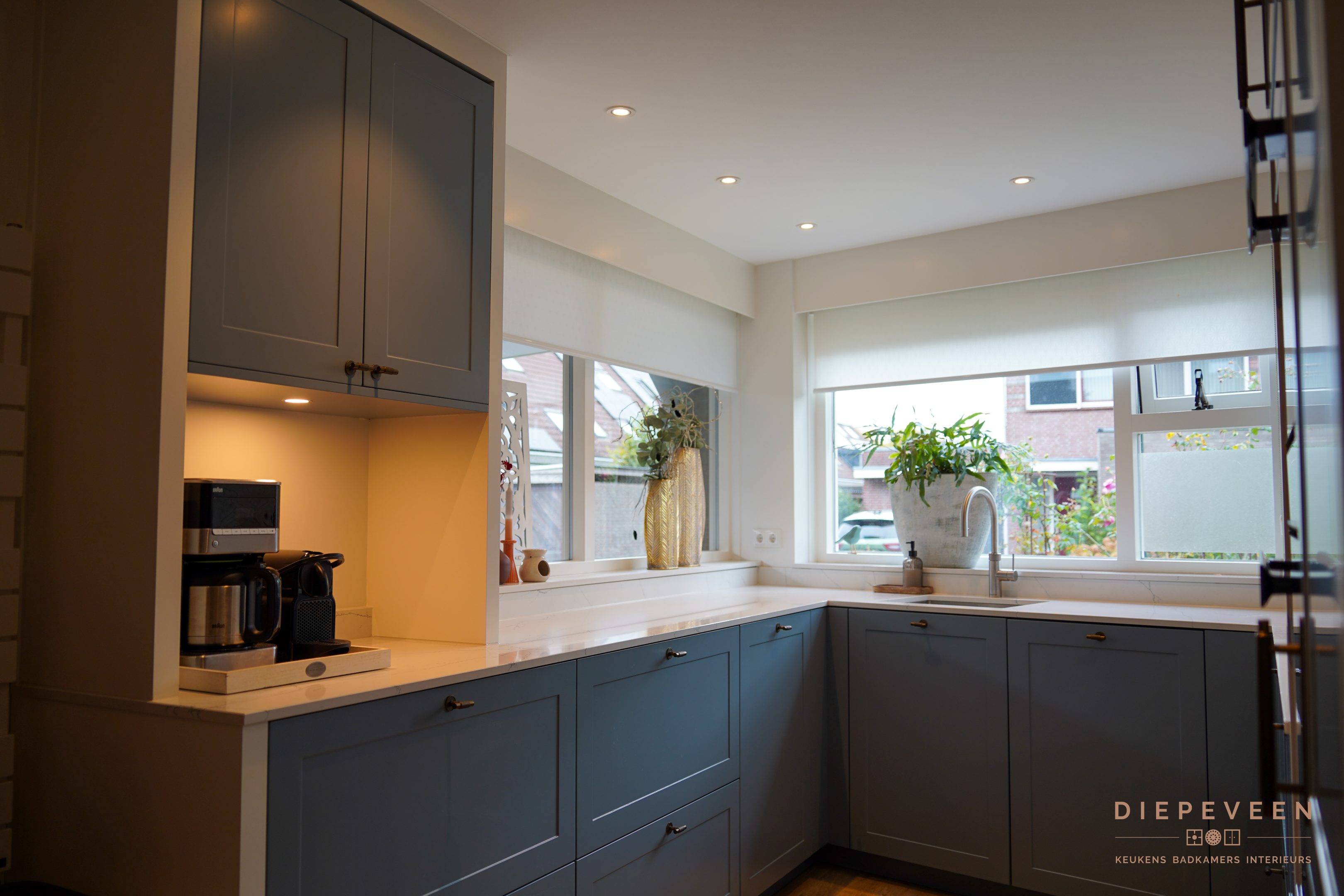 || Blauwe landelijke keuken, Hardinxveld-Giessendam ||